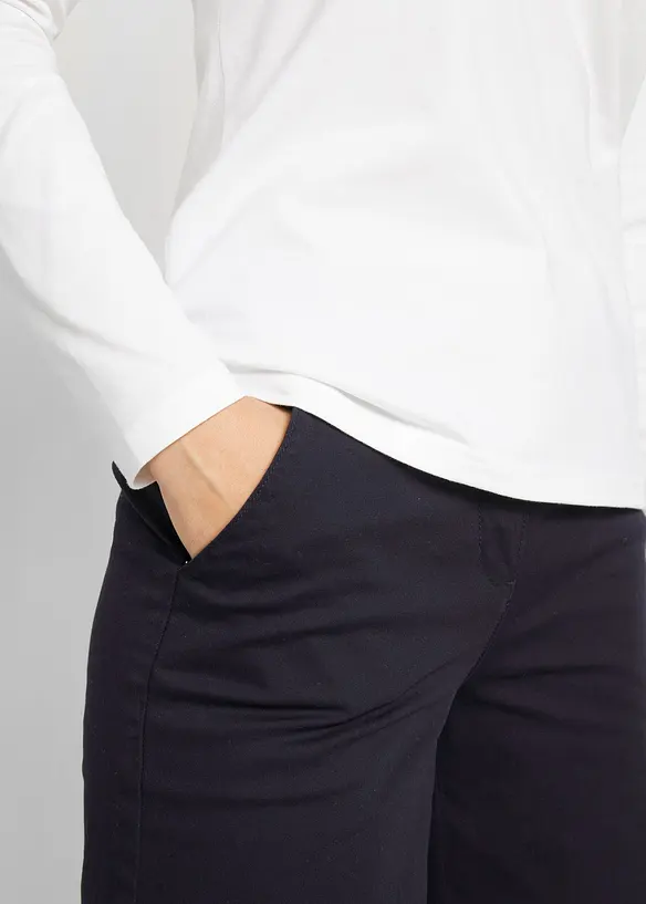 Långärmad topp med ekologisk bomull, bonprix