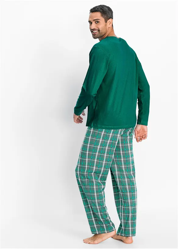 Långärmad pyjamas i ren ekologisk bomull, bonprix