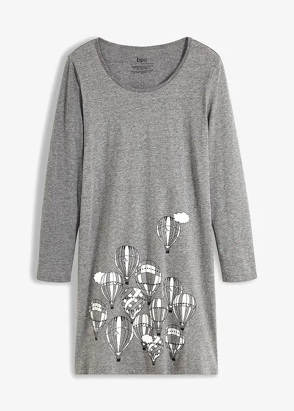 Kort nattlinne med långa ärmar, bonprix