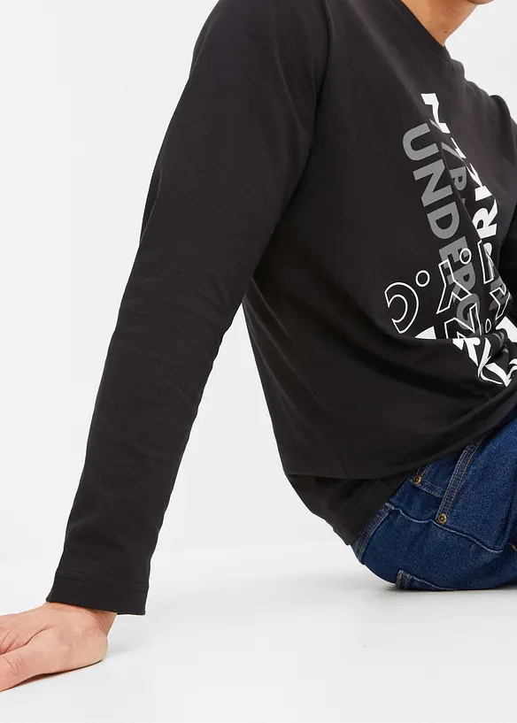 L&aring;ng&auml;rmad T-shirt i ekologisk bomull, bonprix