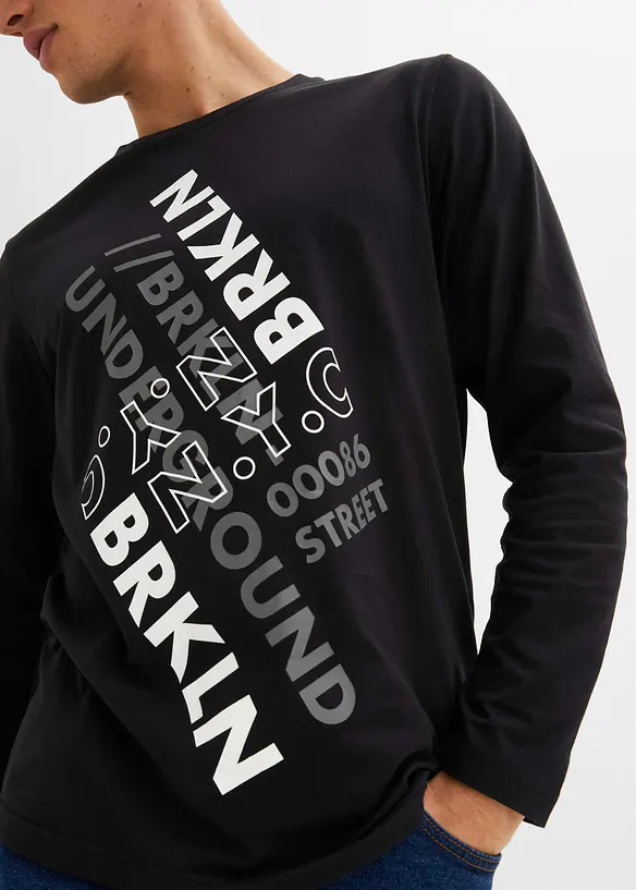 L&aring;ng&auml;rmad T-shirt i ekologisk bomull, bonprix