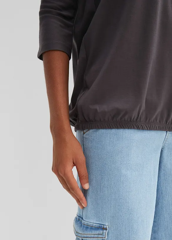 Oversizetopp i materialmix, bonprix