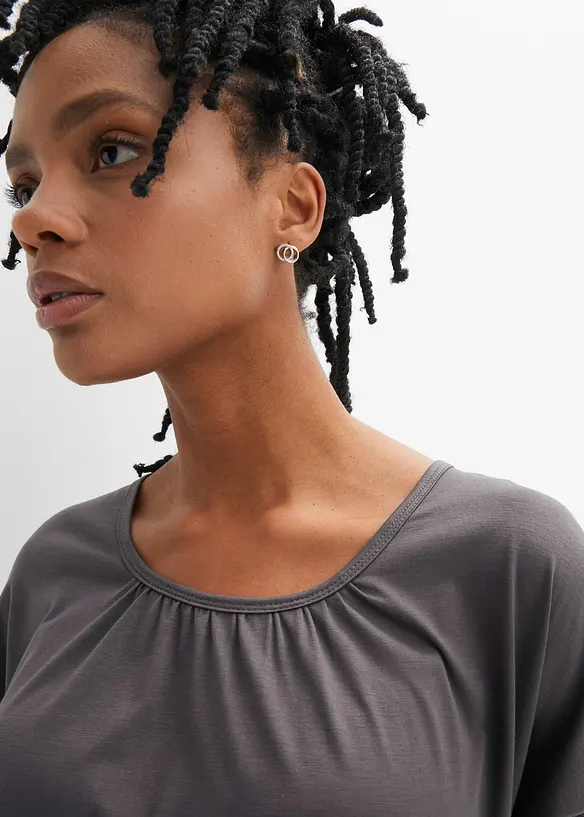 Oversizetopp i materialmix, bonprix