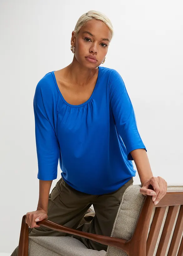 Oversizetopp i materialmix, bonprix