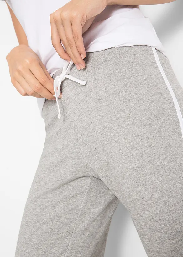 Joggingbyxa i kraftig ren bomull, (2-pack), bonprix