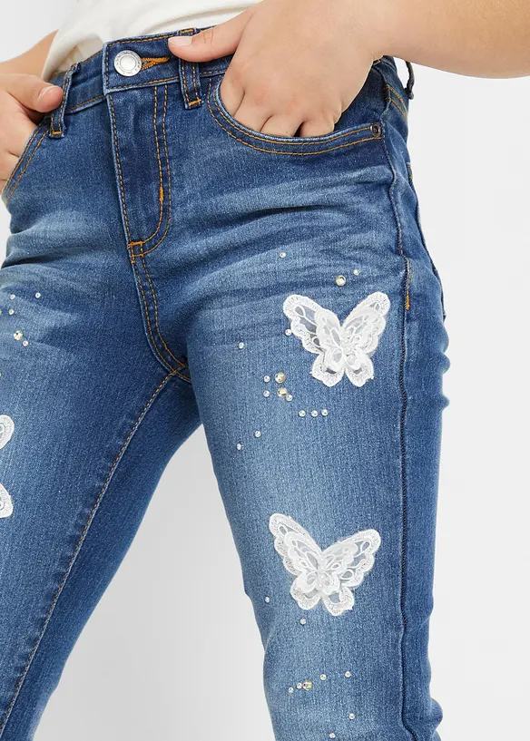 Skinny Jeans Mid Waist för barn, bonprix