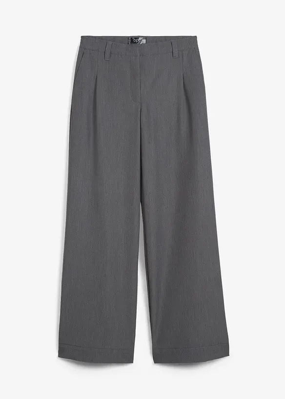 Byxa med gubbveck och hög, bekväm midja, bonprix
