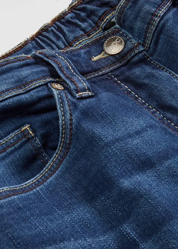 Wide Leg Jeans Mid Waist, med bekväm midja, bonprix