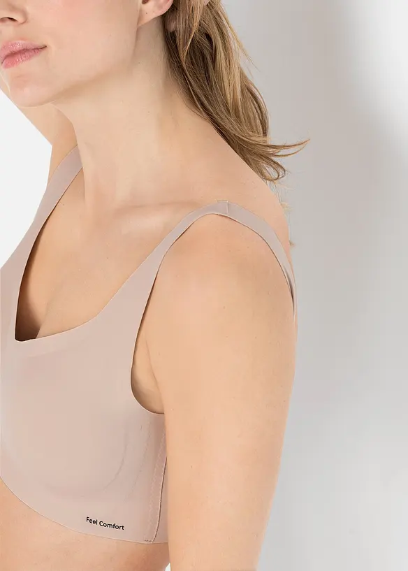 Vadderad Feel Comfort T-shirtbehå med lasercut utan bygel, bonprix