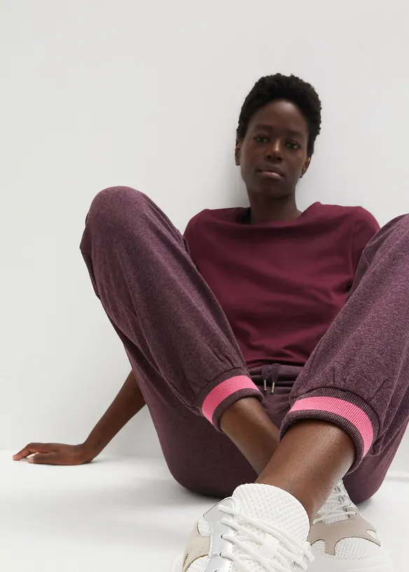 Svettisbyxa i bomullsmix (2-pack), bonprix