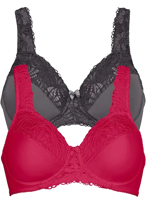 Minimizer-BH med vadderade axelband (2-pack), bonprix
