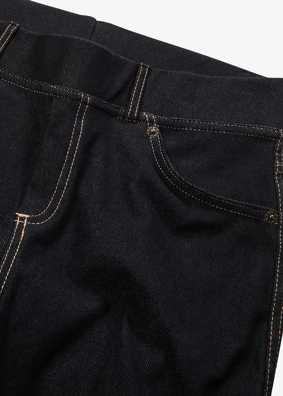 Leggings med jeanslook i bomullsmix, bonprix