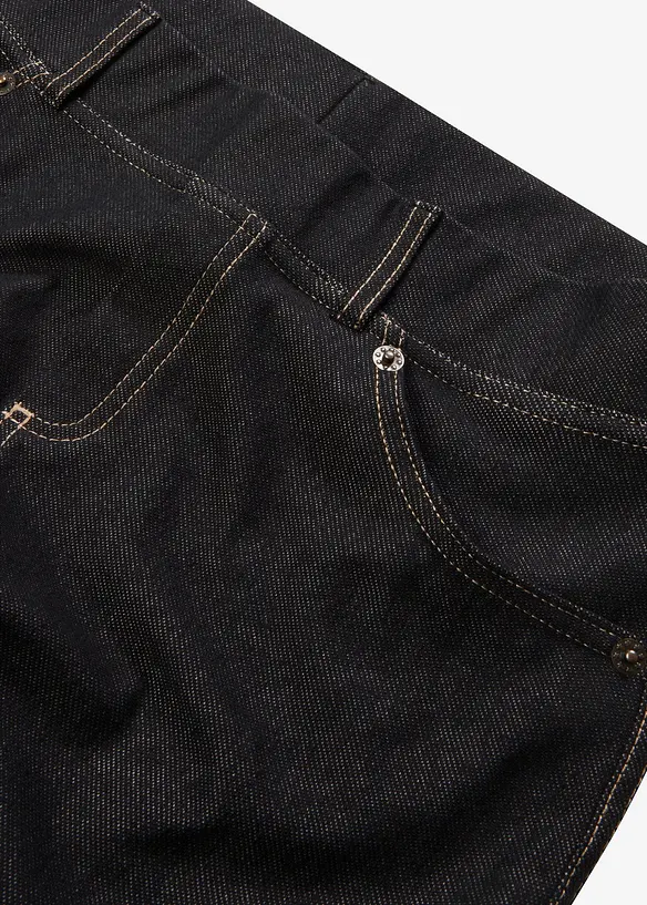 Leggings med jeanslook och dragkedja, bonprix