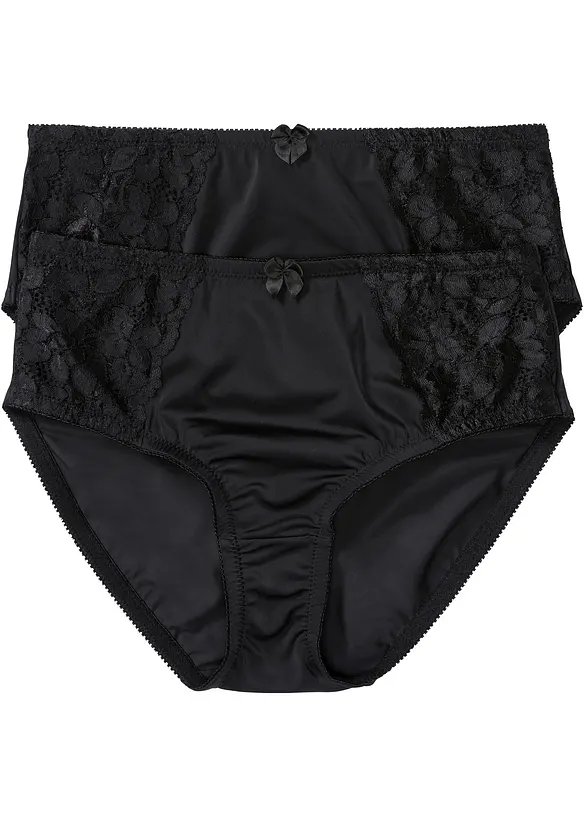 Maxitrosa med skir spets (2-pack), bonprix