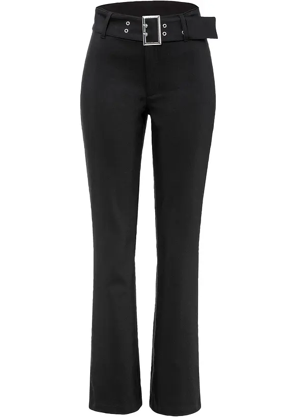 Stretchbyxa med skärp, bonprix