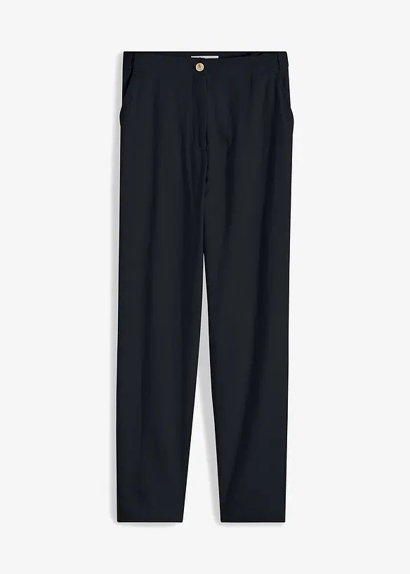 Byxa med hög midja i mix av linne och viskos, bonprix