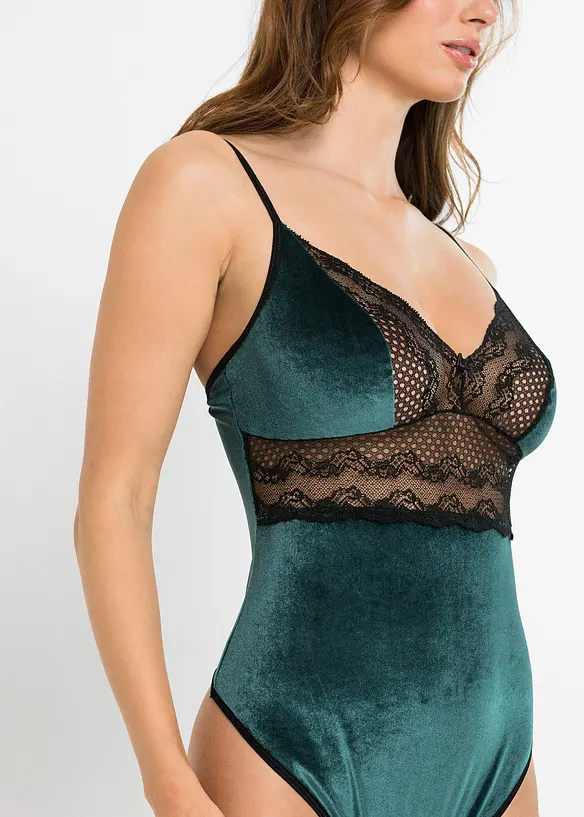 Sammetsbody ouvert, bonprix