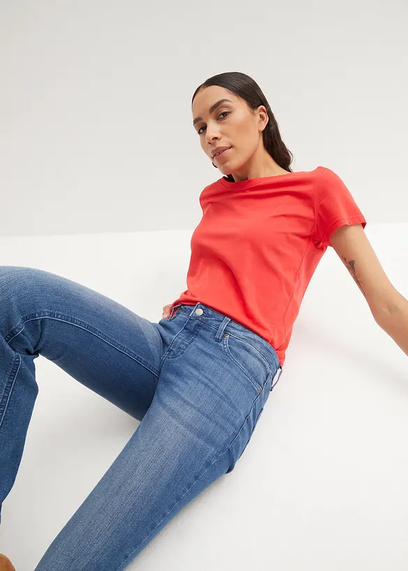 Stretch Bootcut Jeans Mid Waist, bonprix