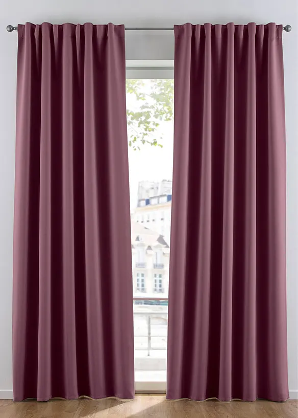 Mörkläggande gardinlängd, i flera storlekar (1-pack), bonprix