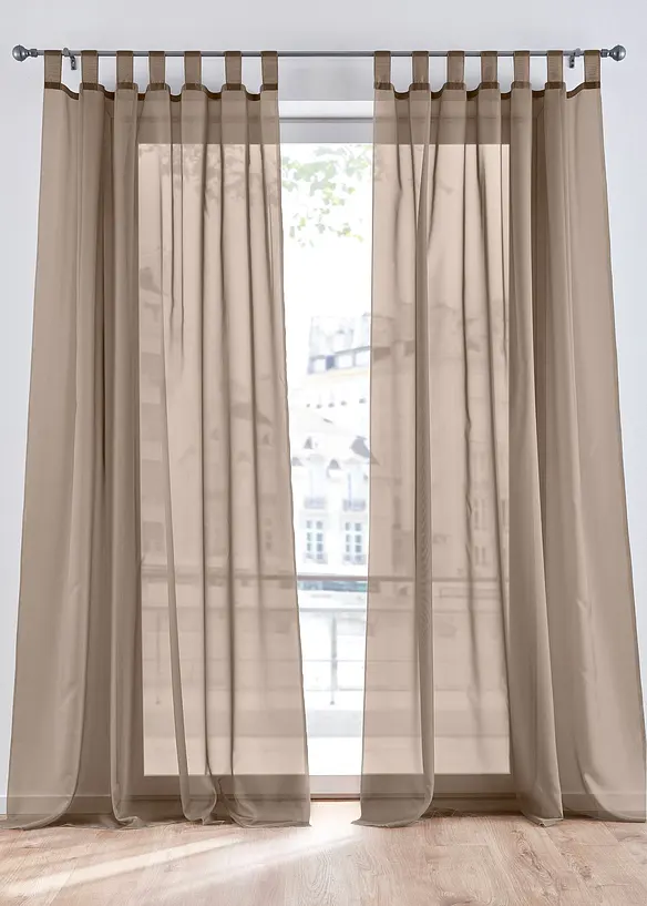 Gardiner av lätt voile (2-pack), bonprix