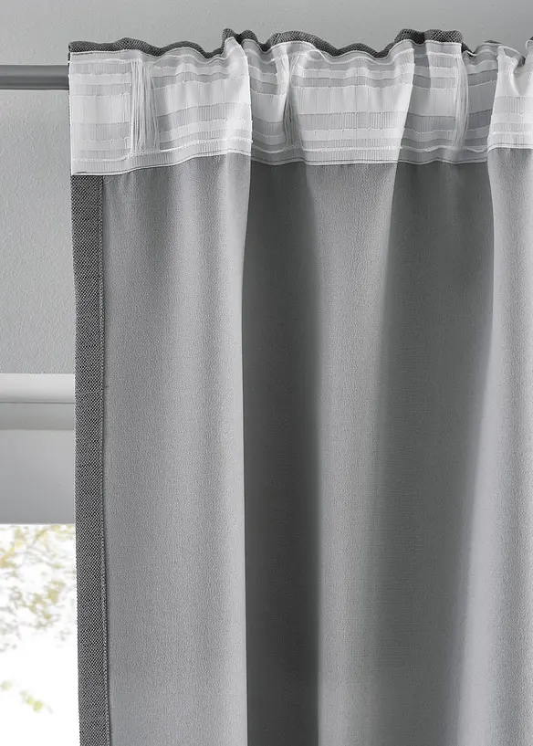 Mörkläggande gardinlängd med lätt struktur (2-pack), bonprix