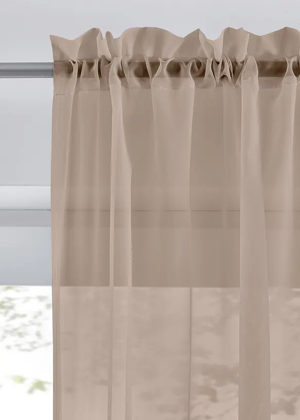 Gardiner av lätt voile (2-pack), bonprix