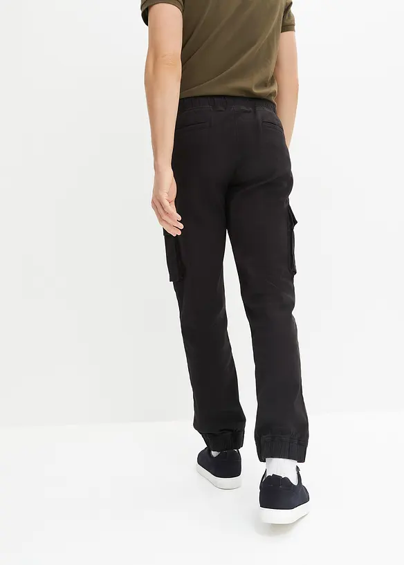 Dra-på-byxa i cargostil, Loose Fit, raka ben, bonprix