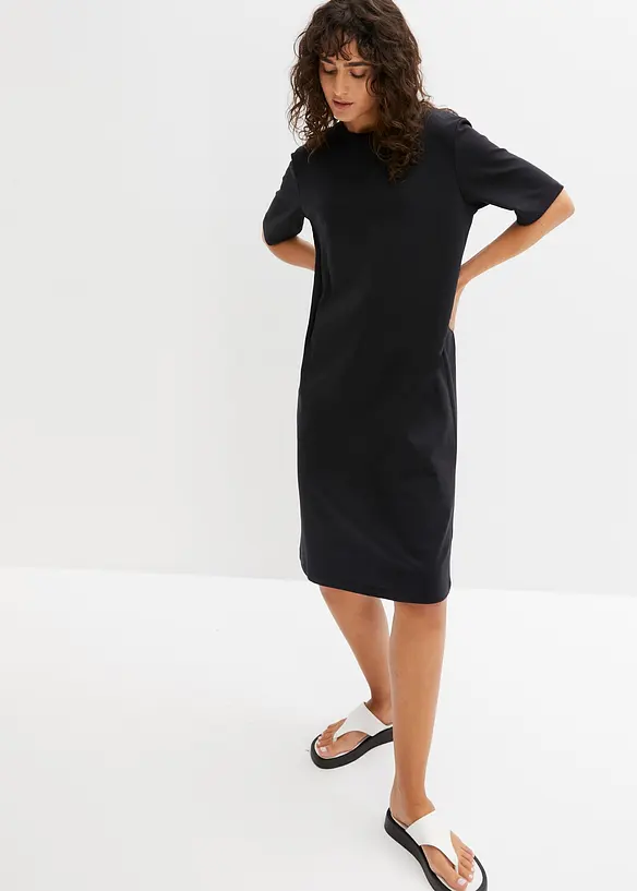 T-shirtklänning i oversizemodell med bomull (2-pack), bonprix