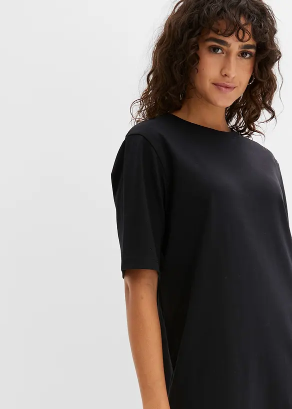 T-shirtklänning i oversizemodell med bomull (2-pack), bonprix