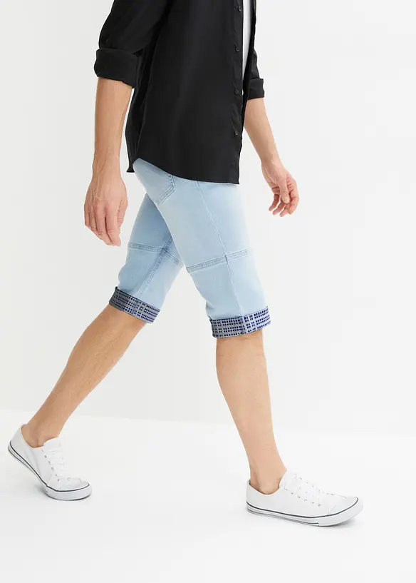 Långa jeansshorts, regular fit, bonprix