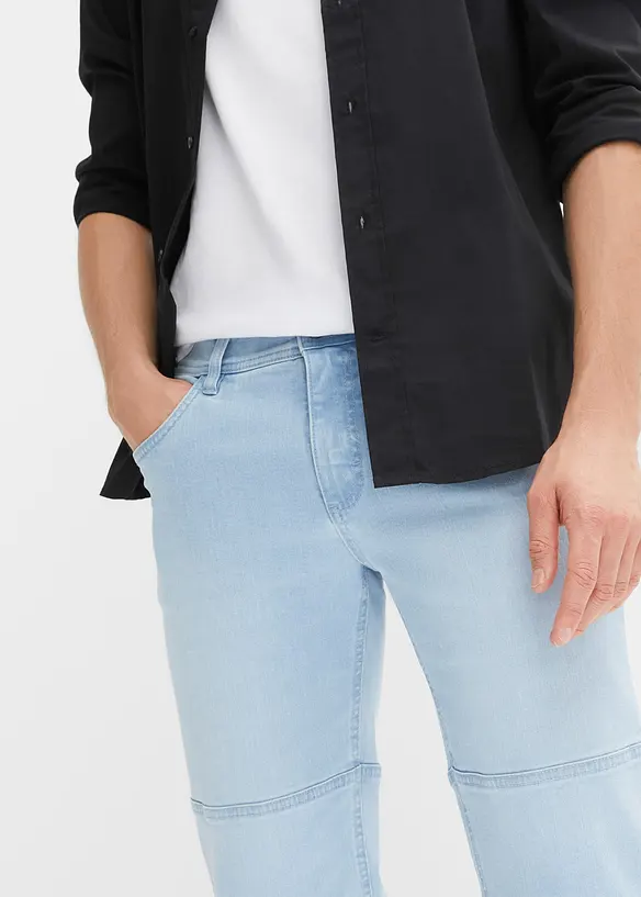 Långa jeansshorts, regular fit, bonprix