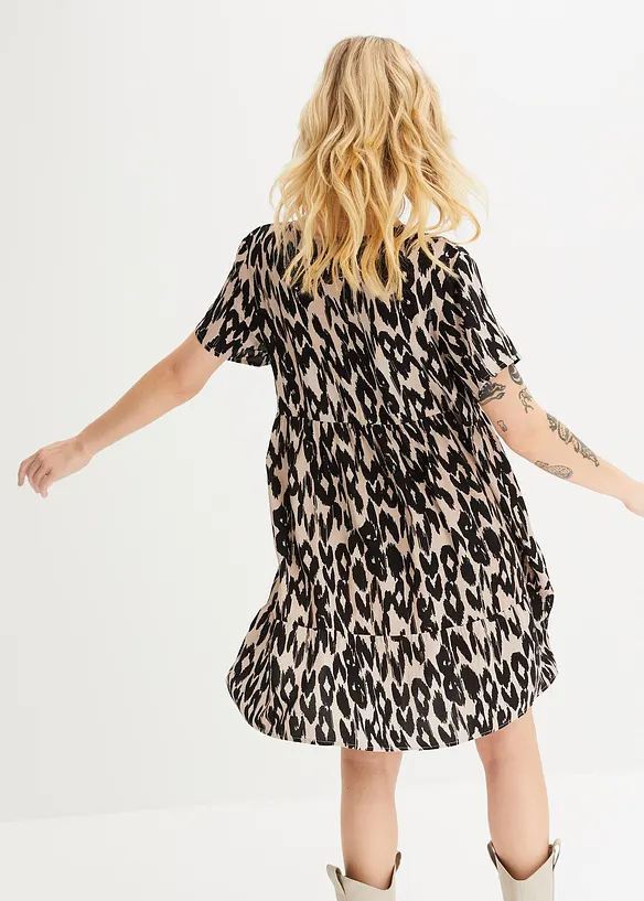 Tunikaklänning i följsam viskos, bonprix