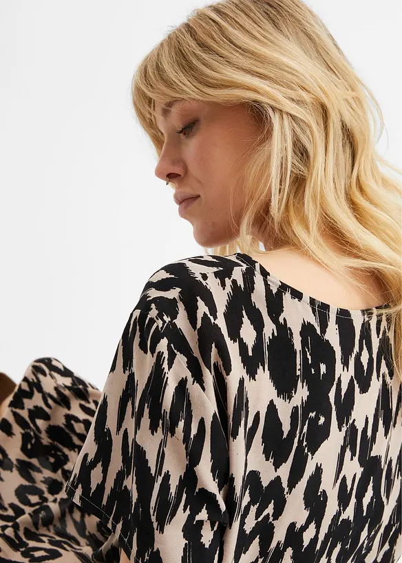 Tunikaklänning i följsam viskos, bonprix