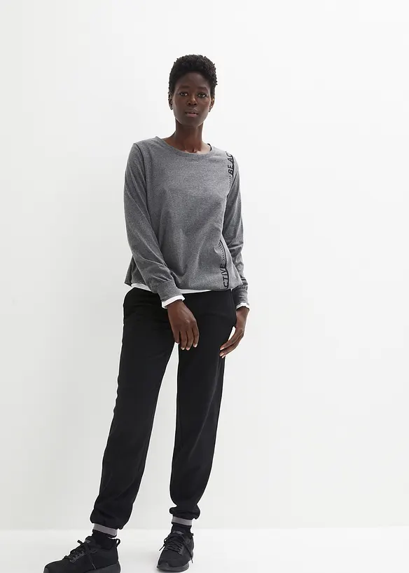 Avslappnad långärmad sporttröja, bonprix