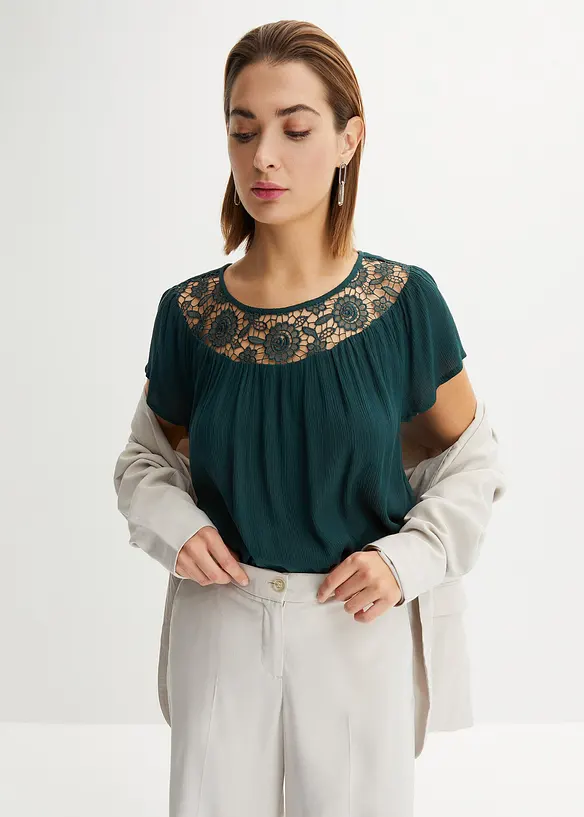 Blus av ren viskos, bonprix