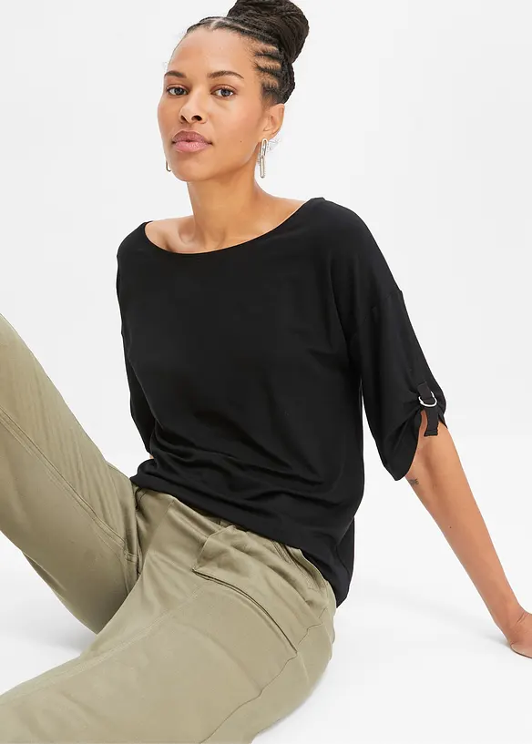T-shirt med båtringning, bonprix