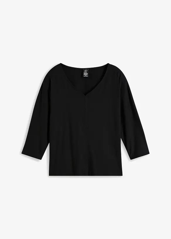 Topp med 3/4-ärmar och ekologisk bomull, bonprix