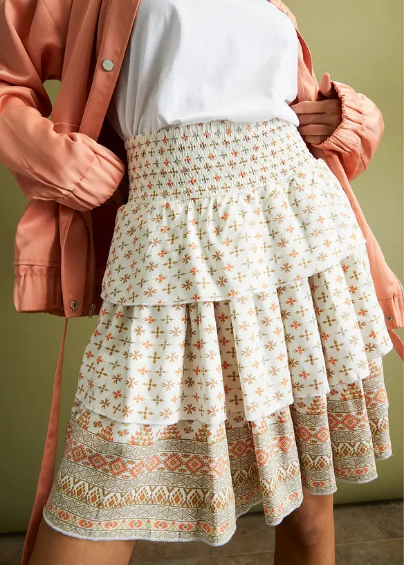 Minikjol med smock, bonprix