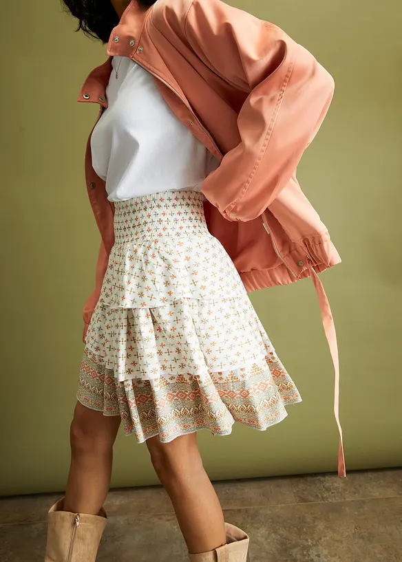 Minikjol med smock, bonprix