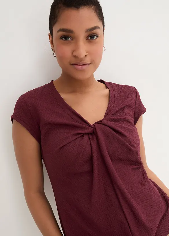 Palazzobyxa i tunn linnemix, bonprix