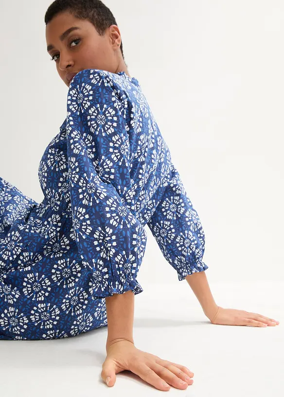 Vid maxikl&auml;nning i bomullsjersey med fickor, bonprix