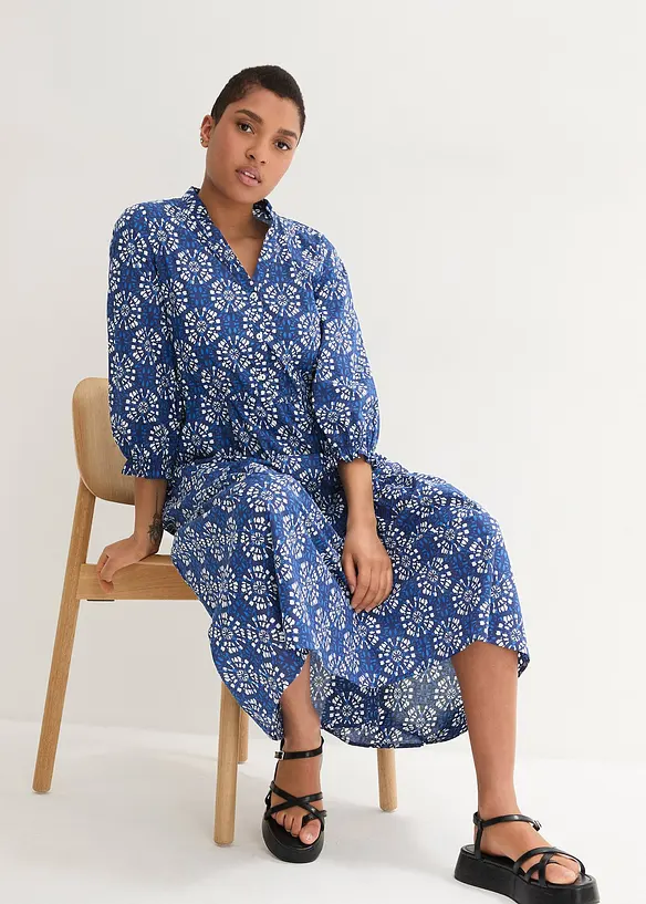 Vid maxikl&auml;nning i bomullsjersey med fickor, bonprix