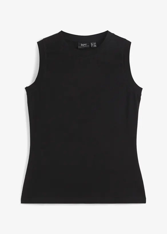 Ärmlös topp med ekologisk  bomull, bonprix