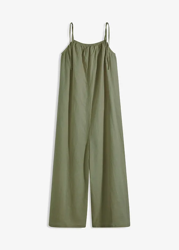 Jumpsuit i linne och viskos, bonprix