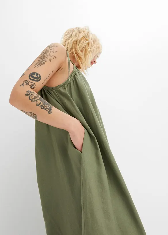 Jumpsuit i linne och viskos, bonprix