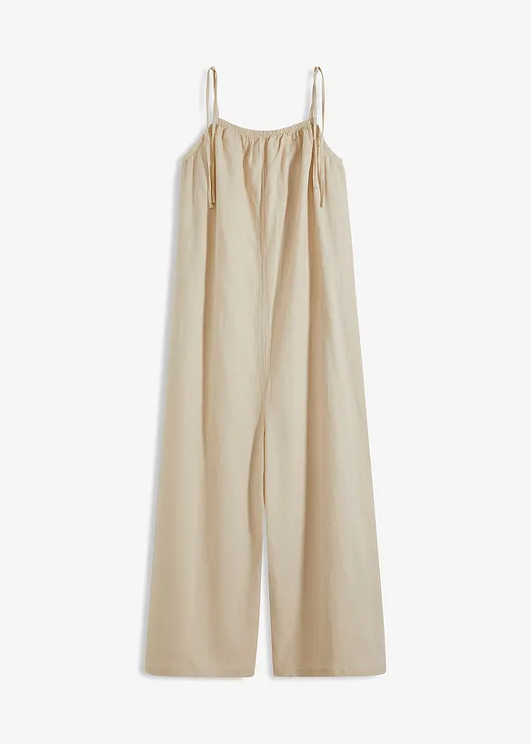 Jumpsuit i linne och viskos, bonprix
