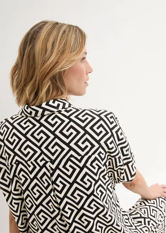 Blus av viskos med vackert fall, bonprix