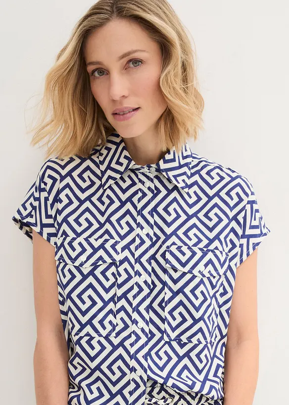 Blus av viskos med vackert fall, bonprix