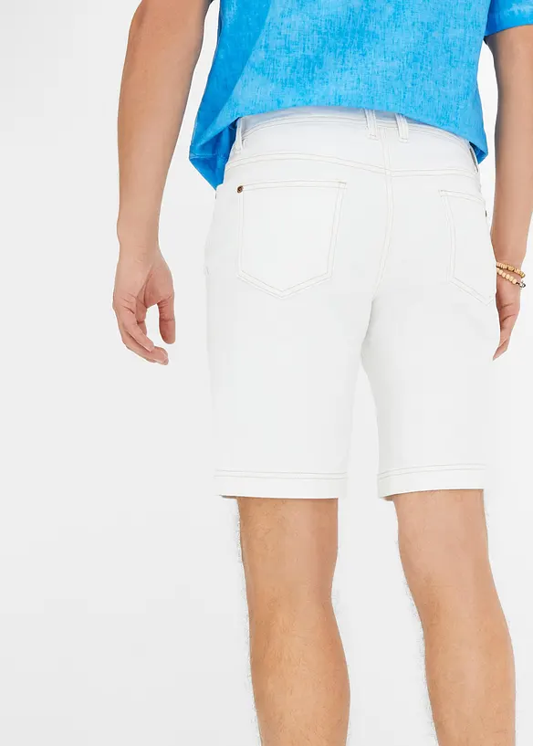 Stretchiga jeansbermudas, Regular Fit, bonprix