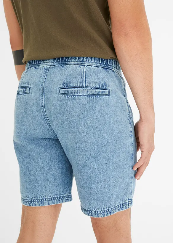Långa jeansshorts i dra-på-modell, regular fit, bonprix